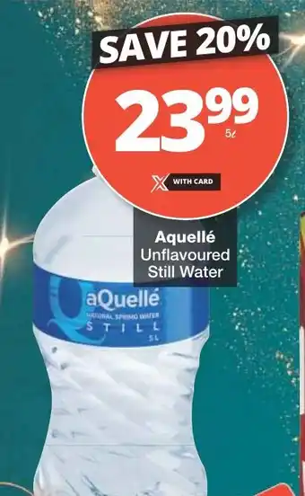 Checkers Aquellé Unflavoured Still Water offer