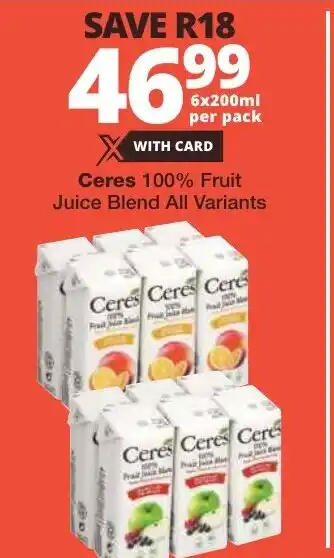 Ceres 100% Fruit Juice Blend All Variants