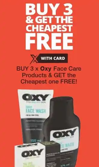 BUY 3 x Oxy Face Care Products & GET the Cheapest one FREE