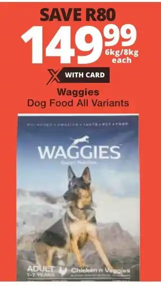 Waggies Dog Food All Variants