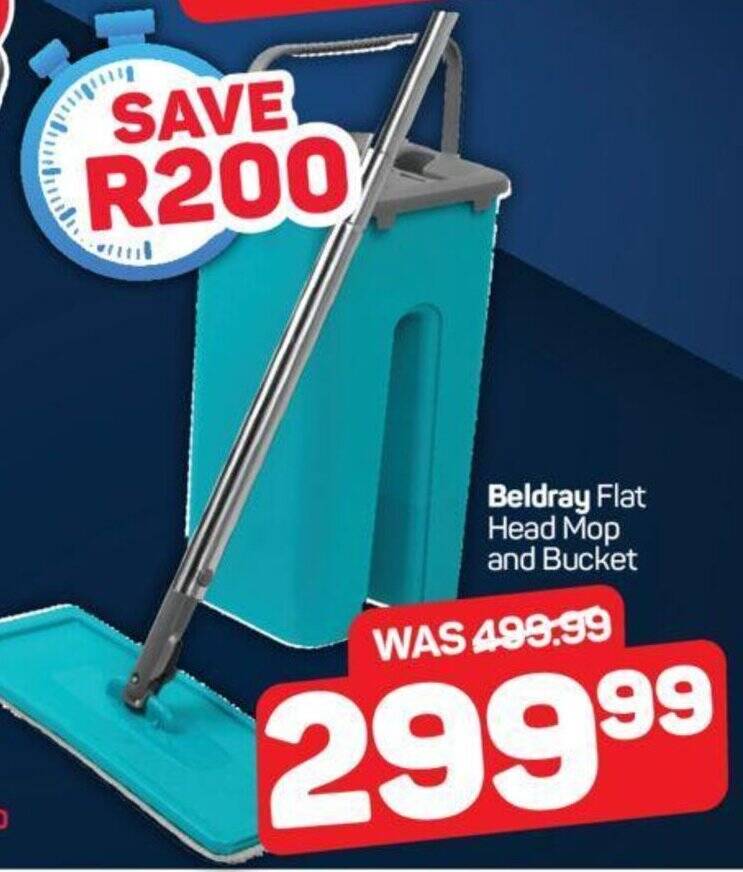 Beldray Flat Head Mop and Bucket offer at Pick n Pay