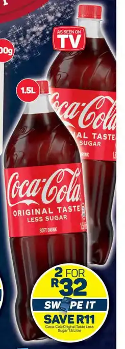 Pick n Pay Coca-Cola Original Taste Less Sugar 1.5 Litre offer