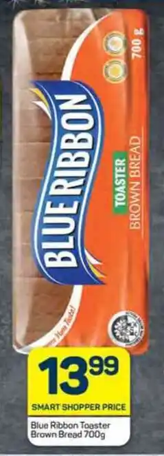 Pick n Pay Blue Ribbon Toaster Brown Bread 700g offer