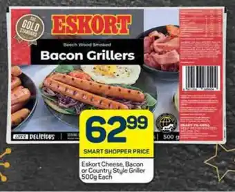 Pick n Pay Eskort Cheese, Bacon or Country Style Griller 500g Each offer