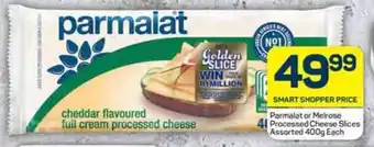 Pick n Pay Parmalat or Melrose Processed Cheese Slices Assorted 400g Each offer