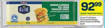 Pick n Pay Clover Full Cream Processed Cheese Slices Assorted 810g Each offer