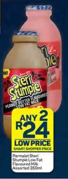 Pick n Pay Parmalat Steri Stumpie Low Fat Flavoured Milk Assorted 350ml offer