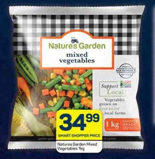 Natures Garden Mixed Vegetables 1kg offer at Pick n Pay