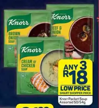 Pick n Pay Knorr Packet Soup Assorted 50/54g offer