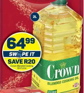 Pick n Pay Crown Blended Cooking Oil 2 Litre offer