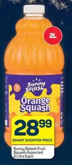 Pick n Pay Sunny Splash Fruit Squash Assorted 2 Litre Each offer