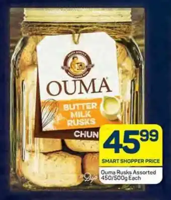 Pick n Pay Ouma Rusks Assorted 450/500g Each offer