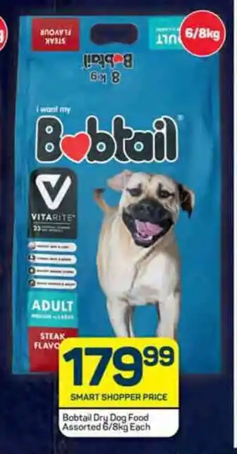 Pick n Pay Bobtail Dry Dog Food Assorted 6/8kg Each offer