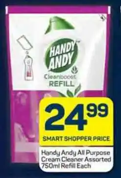 Pick n Pay Handy Andy All Purpose Cream Cleaner Assorted 750ml Refill Each offer