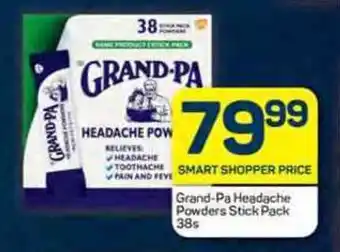 Pick n Pay Grand-Pa Headache Powders Stick Pack 38s offer