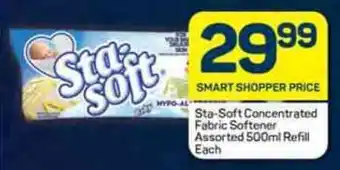 Pick n Pay Sta-Soft Concentrated Fabric Softener Assorted 500ml Refill offer