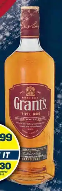 Grant's Triple Wood Blended Scotch Whisky 750ml