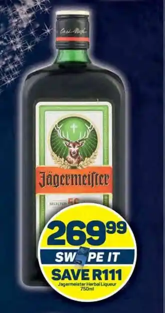 Pick n Pay Jagermeister Herbal Liqueur 750ml offer