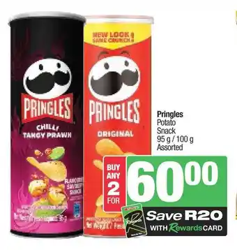 Spar Pringles Potato Snack 95g/100g Assorted offer