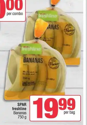 Spar SPAR freshline Bananas 750g offer