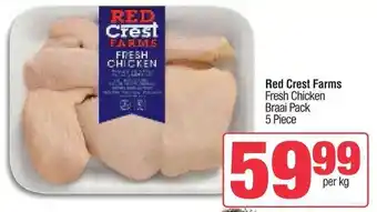 Spar Red Crest Farms Fresh Chicken Braai Pack 5 Piece offer