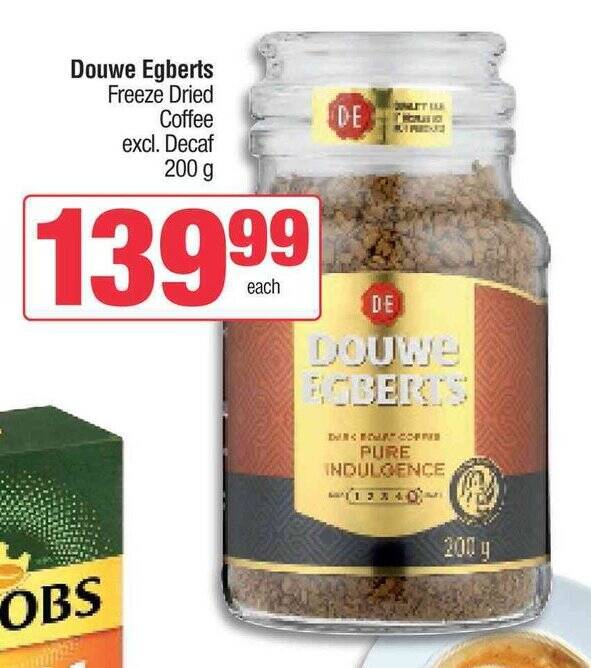 Douwe Egberts Freeze Dried Coffee 200g offer at Spar
