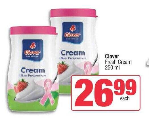 Clover Fresh Cream 250ml Offer At Spar