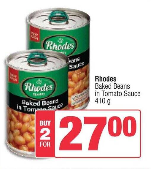 Rhodes Baked Beans in Tomato Sauce 410g offer at Spar