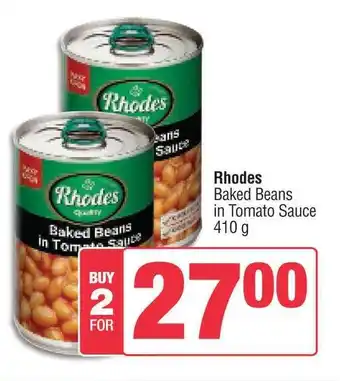 Spar Rhodes Baked Beans in Tomato Sauce 410g offer
