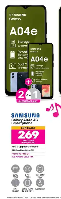 Game SAMSUNG Galaxy A04e 4G Smartphone offer