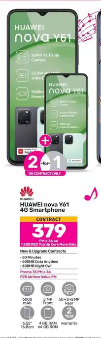 Game HUAWEI nova Y61 4G Smartphone offer