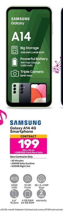 Game SAMSUNG Galaxy A14 4G Smartphone offer