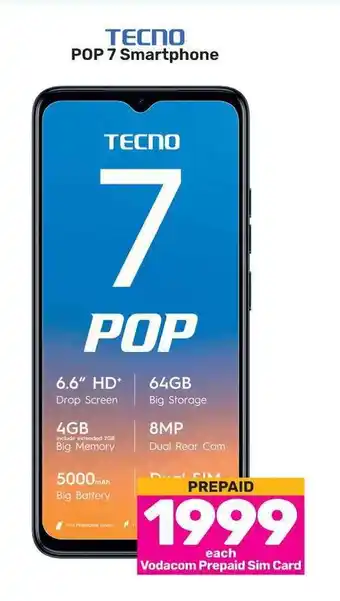 Game TECNO POP 7 Smartphone offer