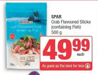 Spar SPAR Crab Flavoured Sticks (containing Fish) 500g offer
