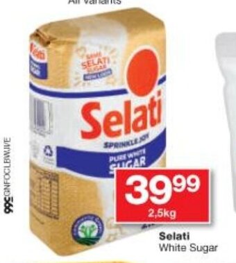 Checkers Selati White Sugar 2,5kg offer