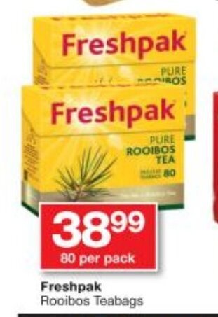 Checkers Freshpak Rooibos Teabags offer