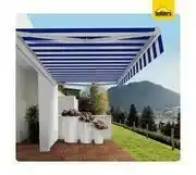 Builders Warehouse Design House TOR-186-CC Retractable Awning - Blue/White (3950 x 2500mm) offer