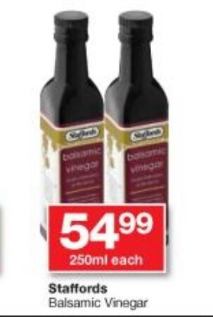 Checkers Staffords Balsamic Vinegar 250ml offer
