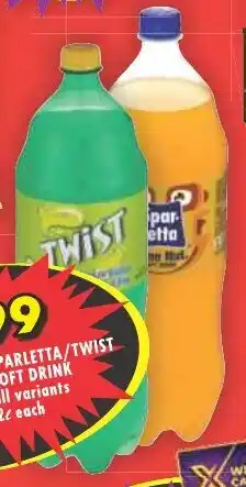 Shoprite SPARLETTA/TWIST SOFT DRINK all variants 2L each offer