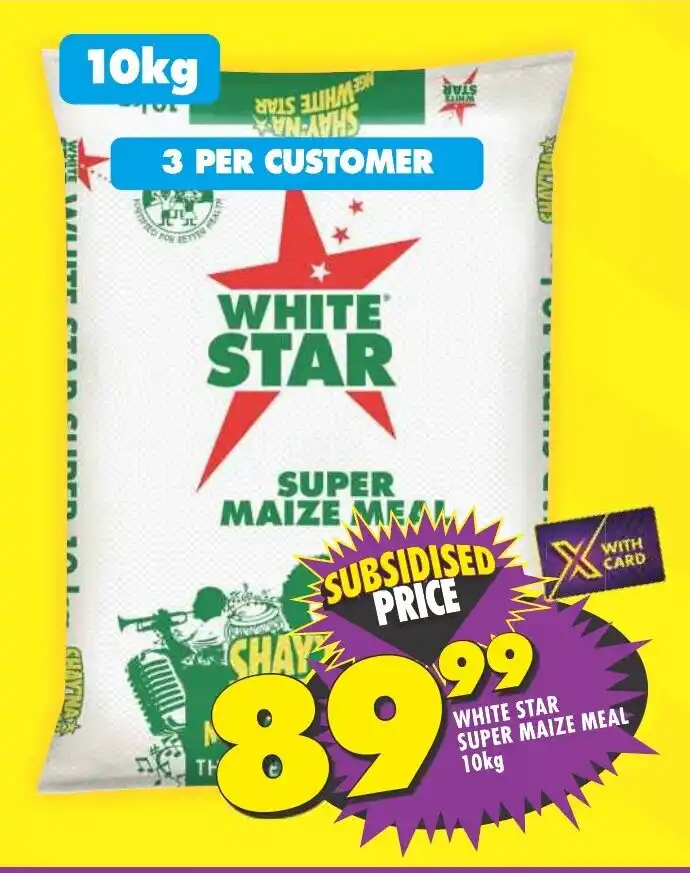WHITE STAR SUPER MAIZE MEAL 10kg offer at Shoprite