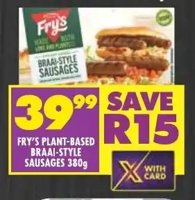 FRY'S PLANT-BASED BRAAI-STYLE SAUSAGES 380g
