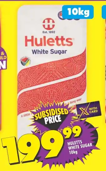 Shoprite HULETTS WHITE SUGAR 10kg offer