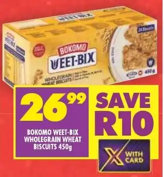 Shoprite BOKOMO WEET-BIX WHOLEGRAIN WHEAT BISCUITS 450g offer