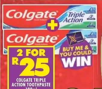 Shoprite COLGATE TRIPLE ACTION TOOTHPASTE 100ml offer