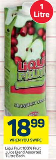 Pick n Pay Liqui Fruit 100% Fruit Juice Blend Assorted 1 Litre offer