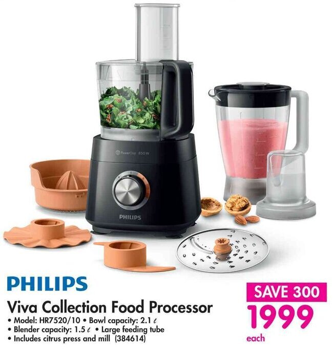 Philips Viva Collection Food Processor offer at Makro