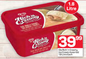 Pick n Pay Ola Rich'n Creamy Ice Cream Assorted 1.8 Litre offer