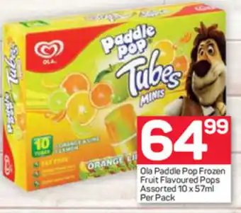 Ola Paddle Pop Frozen Fruit Flavoured Pops Assorted 10x 57ml