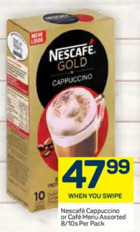Pick n Pay Nescafé Cappuccino or Café Menu Assorted 8/10s offer
