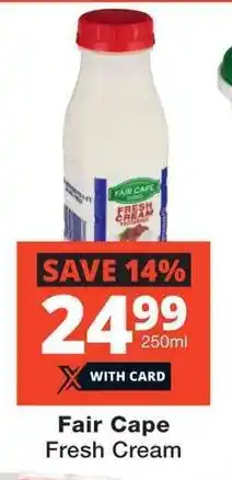 Checkers Fair Cape Fresh Cream offer